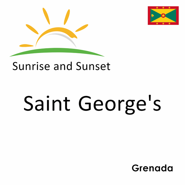 Sunrise and sunset times for Saint George's, Grenada