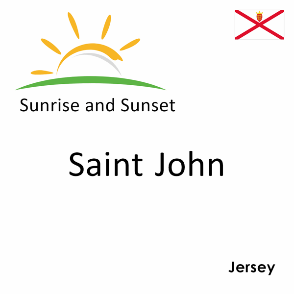Sunrise and sunset times for Saint John, Jersey