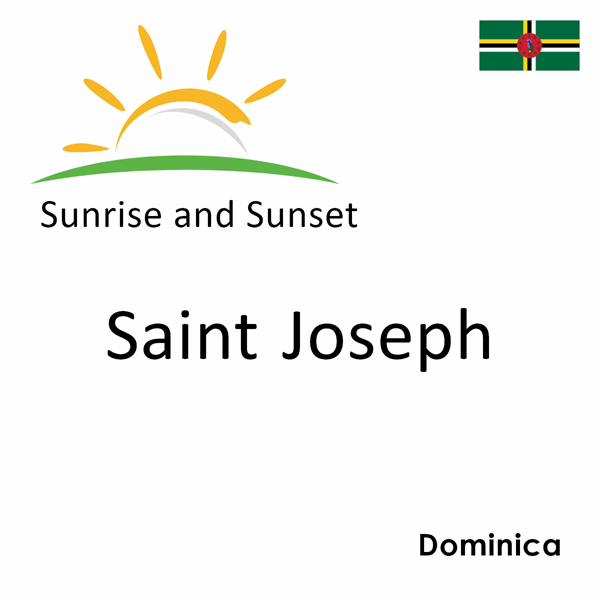Sunrise and sunset times for Saint Joseph, Dominica
