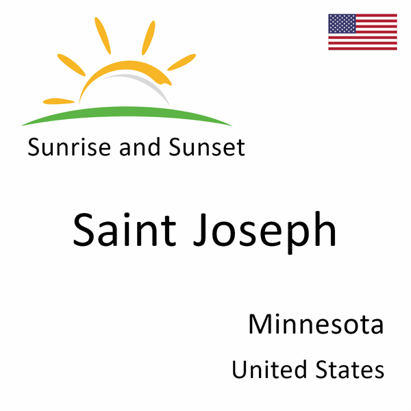 Sunrise and sunset times for Saint Joseph, Minnesota, United States