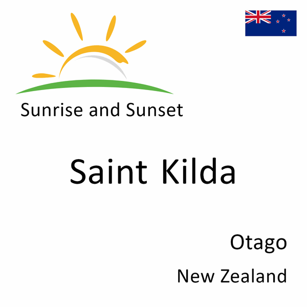 Sunrise and sunset times for Saint Kilda, Otago, New Zealand
