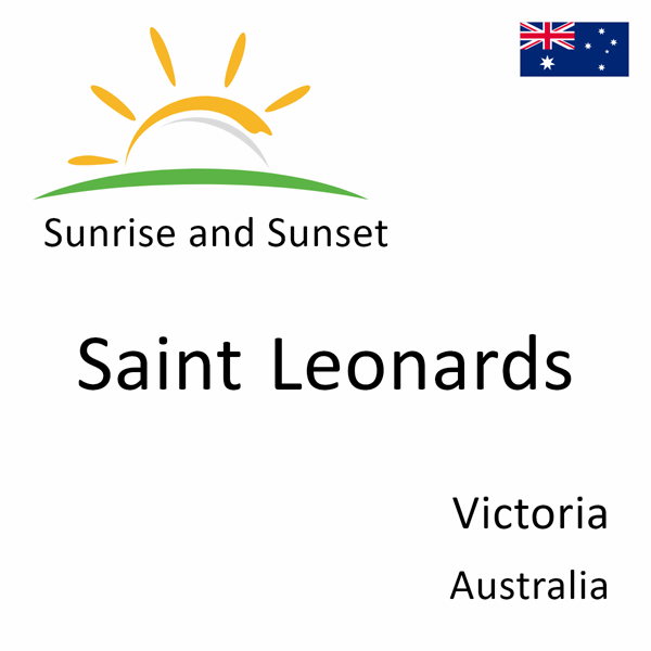 Sunrise and sunset times for Saint Leonards, Victoria, Australia