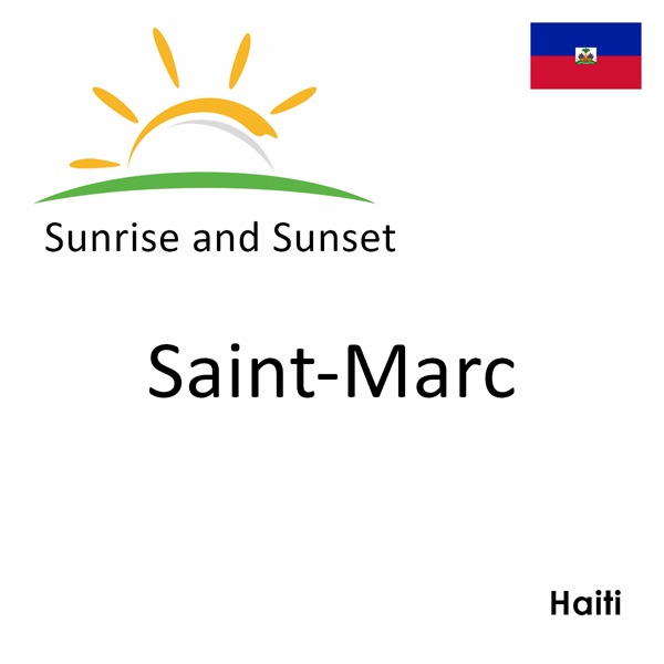 Sunrise and sunset times for Saint-Marc, Haiti