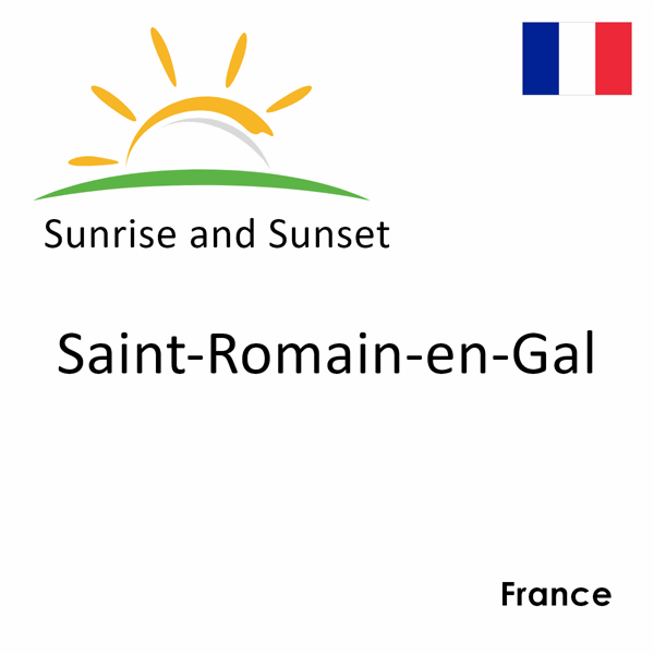 Sunrise and sunset times for Saint-Romain-en-Gal, France