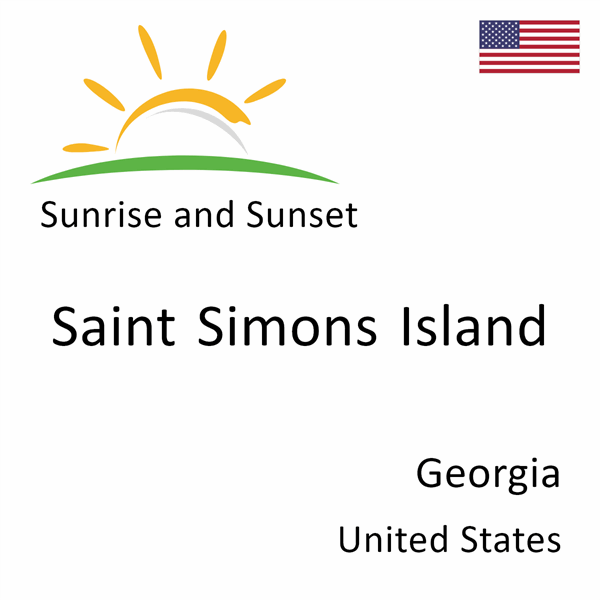 Sunrise and sunset times for Saint Simons Island, Georgia, United States