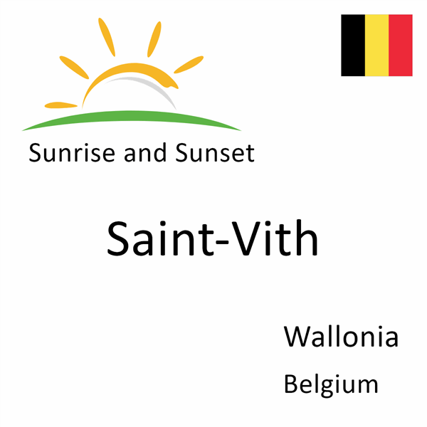 Sunrise and sunset times for Saint-Vith, Wallonia, Belgium