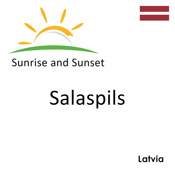 Sunrise and sunset times for Salaspils, Latvia