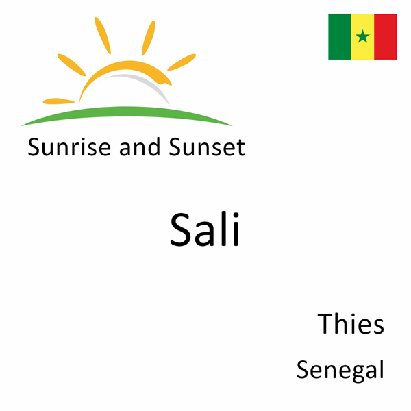 Sunrise and sunset times for Sali, Thies, Senegal