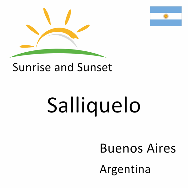 Sunrise and sunset times for Salliquelo, Buenos Aires, Argentina