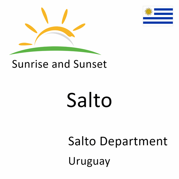 Sunrise and sunset times for Salto, Salto Department, Uruguay