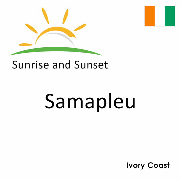 Sunrise and sunset times for Samapleu, Ivory Coast