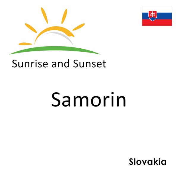 Sunrise and sunset times for Samorin, Slovakia