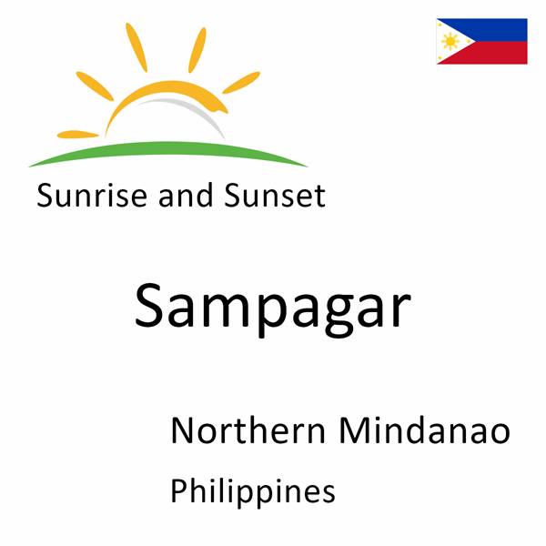 Sunrise and sunset times for Sampagar, Northern Mindanao, Philippines