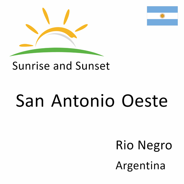 Sunrise and sunset times for San Antonio Oeste, Rio Negro, Argentina