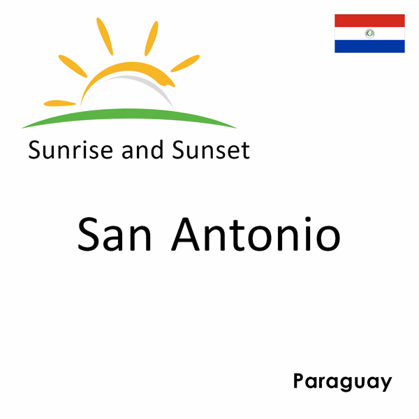 Sunrise and sunset times for San Antonio, Paraguay