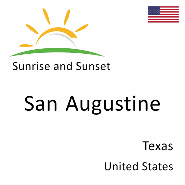 Sunrise and sunset times for San Augustine, Texas, United States