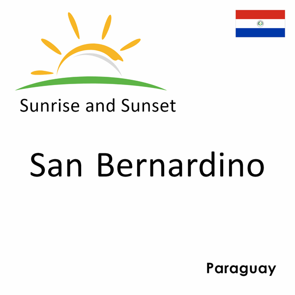 Sunrise and sunset times for San Bernardino, Paraguay