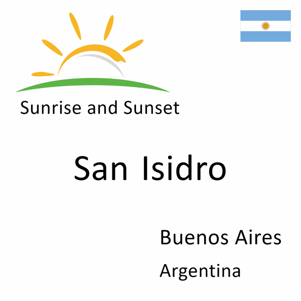 Sunrise and sunset times for San Isidro, Buenos Aires, Argentina