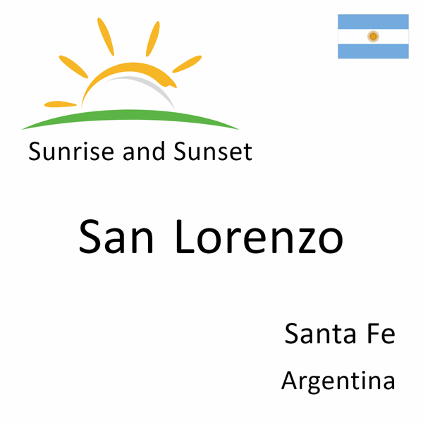 Sunrise and sunset times for San Lorenzo, Santa Fe, Argentina