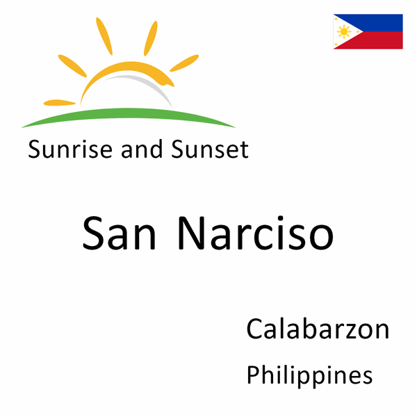 Sunrise and sunset times for San Narciso, Calabarzon, Philippines