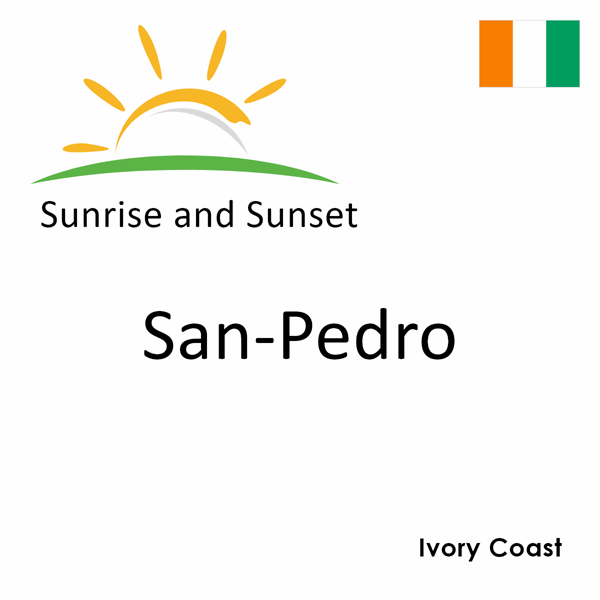 Sunrise and sunset times for San-Pedro, Ivory Coast