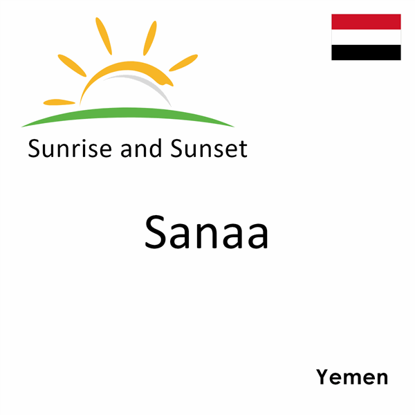 Sunrise and sunset times for Sanaa, Yemen