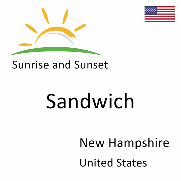 Sunrise and sunset times for Sandwich, New Hampshire, United States