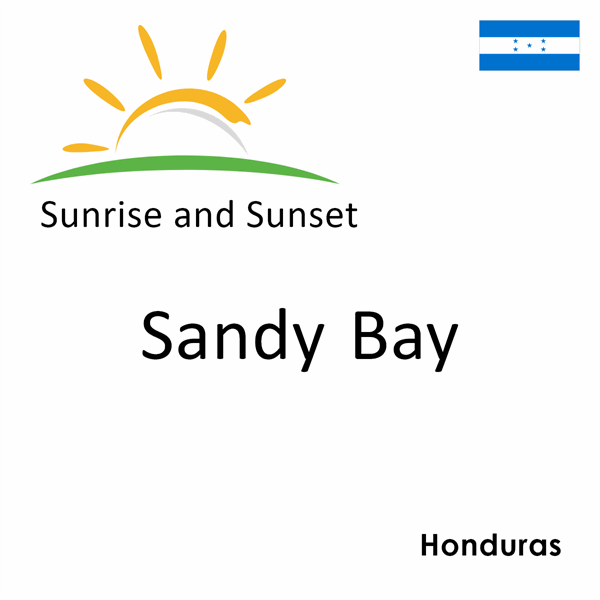 Sunrise and sunset times for Sandy Bay, Honduras