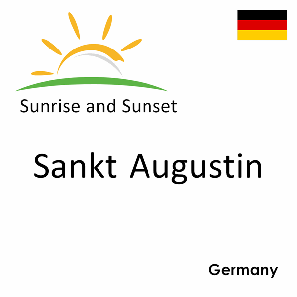 Sunrise and sunset times for Sankt Augustin, Germany