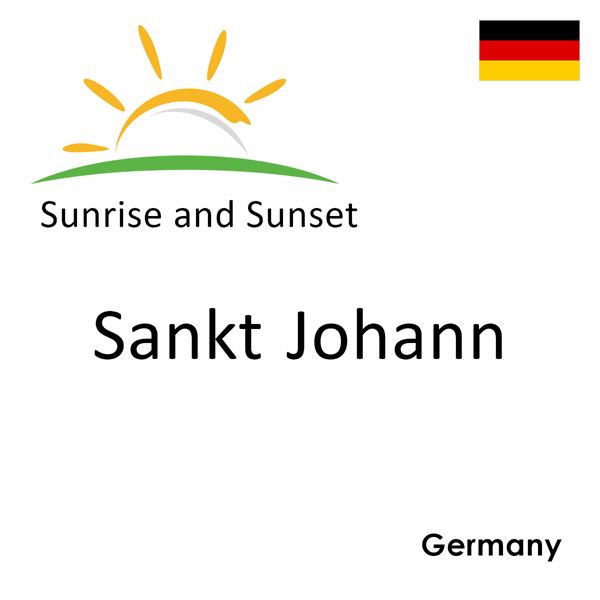 Sunrise and sunset times for Sankt Johann, Germany