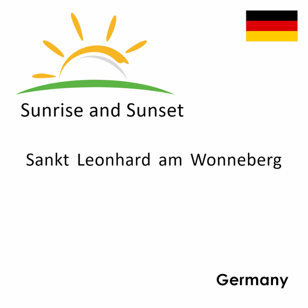 Sunrise and sunset times for Sankt Leonhard am Wonneberg, Germany