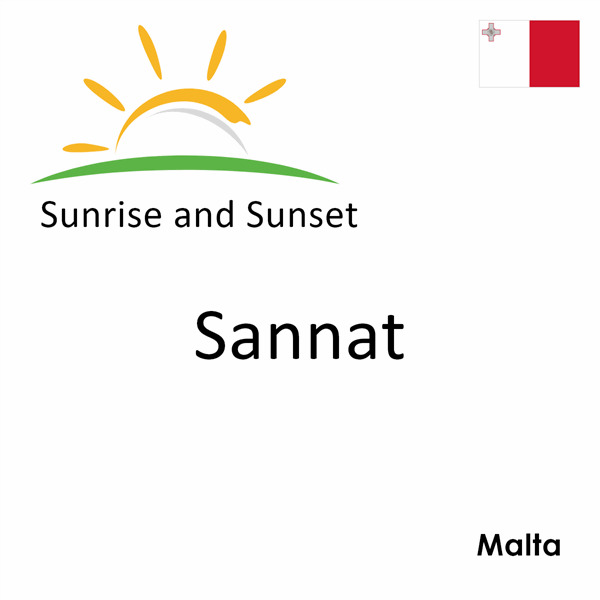 Sunrise and sunset times for Sannat, Malta