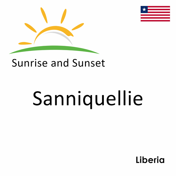 Sunrise and sunset times for Sanniquellie, Liberia