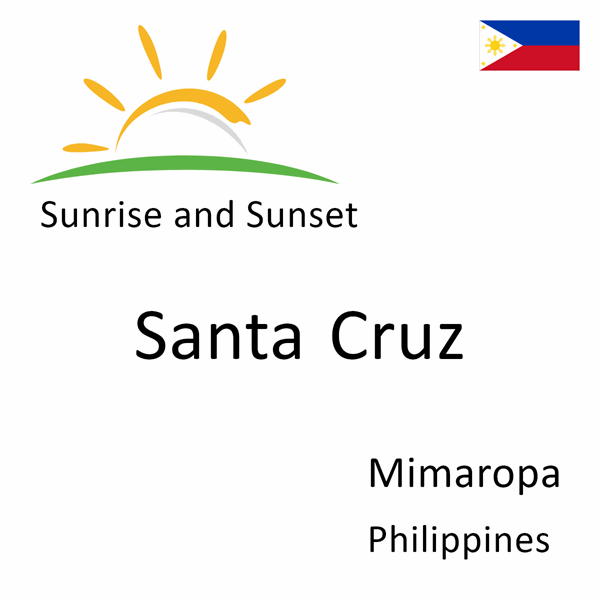 Sunrise and sunset times for Santa Cruz, Mimaropa, Philippines