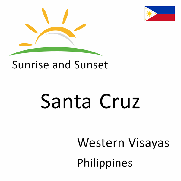 Sunrise and sunset times for Santa Cruz, Western Visayas, Philippines