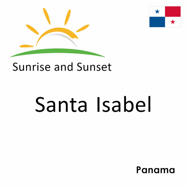 Sunrise and sunset times for Santa Isabel, Panama