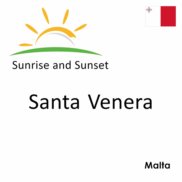 Sunrise and sunset times for Santa Venera, Malta