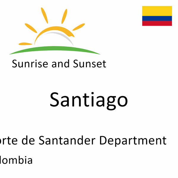 Sunrise and sunset times for Santiago, Norte de Santander Department, Colombia