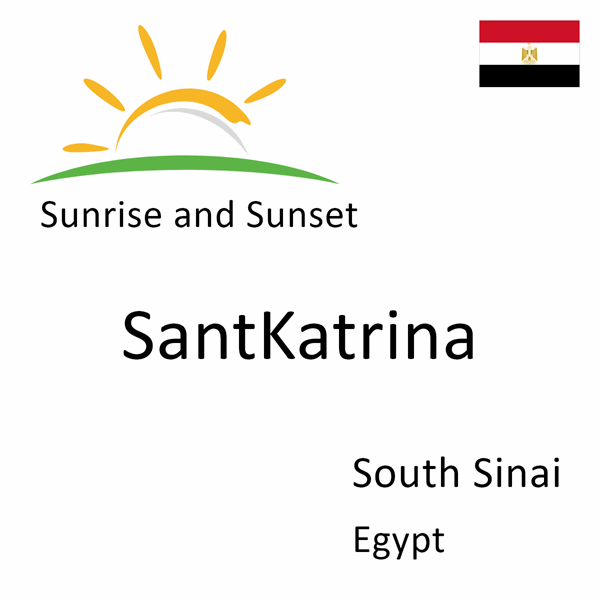 Sunrise and sunset times for SantKatrina, South Sinai, Egypt