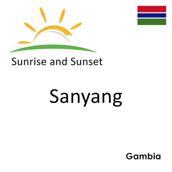 Sunrise and sunset times for Sanyang, Gambia
