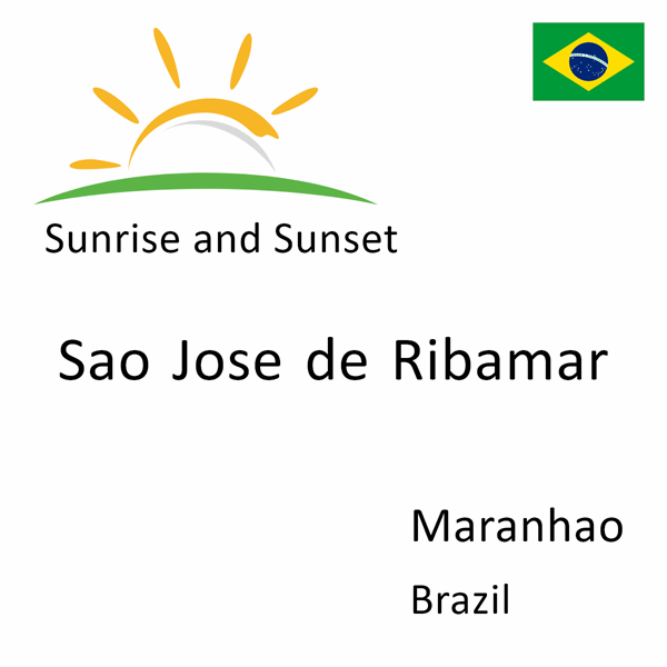 Sunrise and sunset times for Sao Jose de Ribamar, Maranhao, Brazil