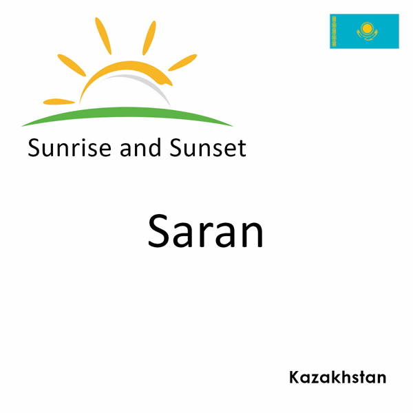 Sunrise and sunset times for Saran, Kazakhstan