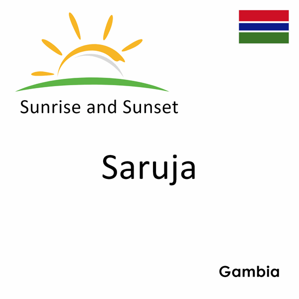 Sunrise and sunset times for Saruja, Gambia