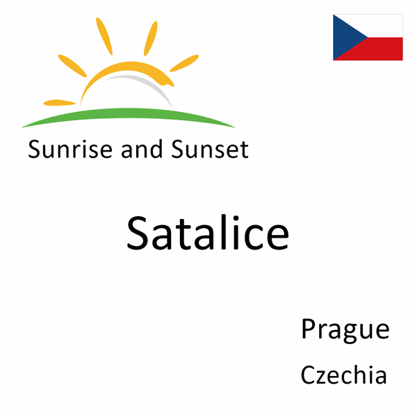 Sunrise and sunset times for Satalice, Prague, Czechia