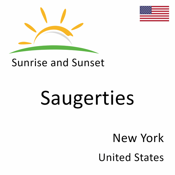 Sunrise and sunset times for Saugerties, New York, United States