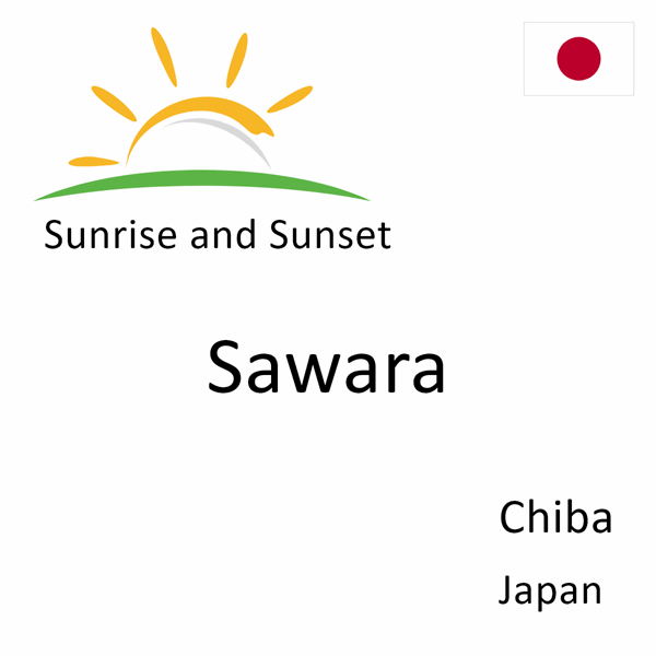 Sunrise and sunset times for Sawara, Chiba, Japan