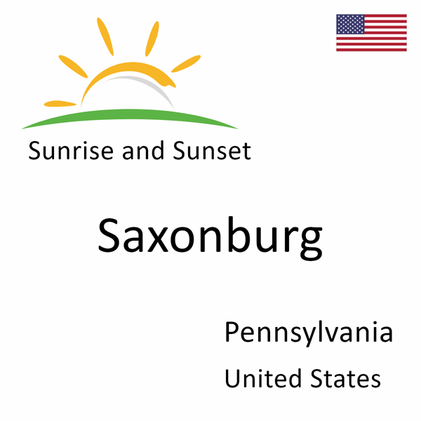Sunrise and sunset times for Saxonburg, Pennsylvania, United States