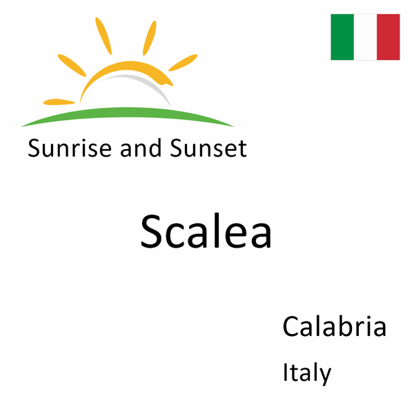 Sunrise and sunset times for Scalea, Calabria, Italy