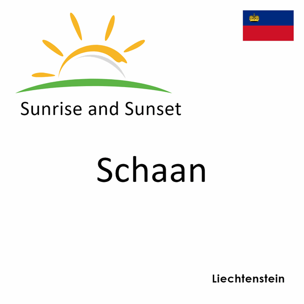 Sunrise and sunset times for Schaan, Liechtenstein