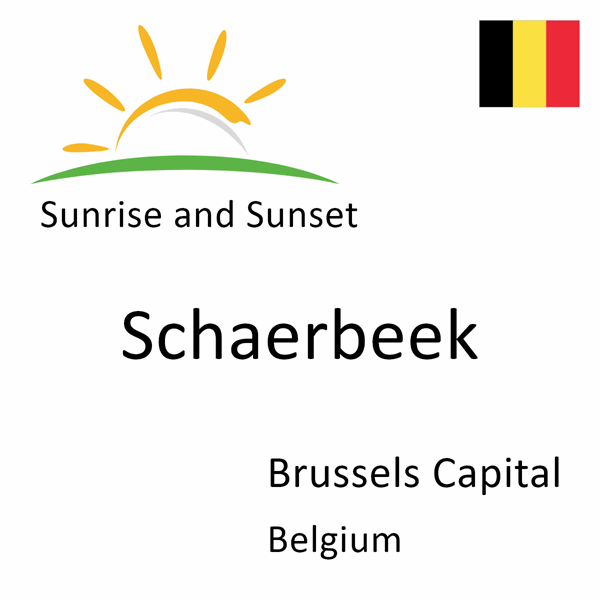 Sunrise and sunset times for Schaerbeek, Brussels Capital, Belgium